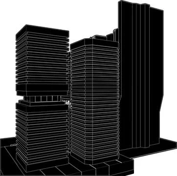 Modern Cyberpunk City Vector Stock Illustration