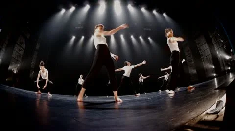 Modern dance - fish eye-, low angle Stock Footage 10858020