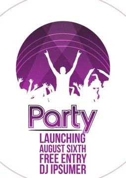 Modern Dance Party Poster Background Template - Vector Illustration Stock Illustration