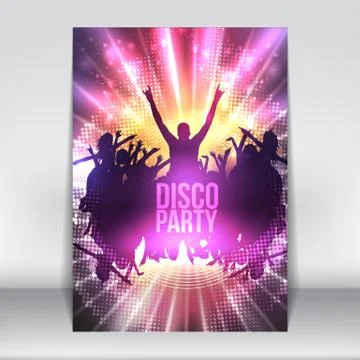 Modern Dance Party Poster Background Template - Vector Illustration Stock Illustration