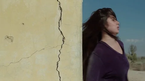 Modern dancer close up in deserted building Stock Footage 81247887