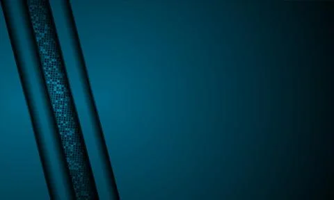 Modern dark background with solid blue lines. Illustrazione stock