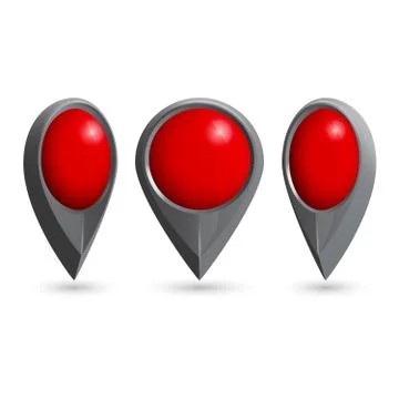 Modern dark gloss map pointer Иллюстрация