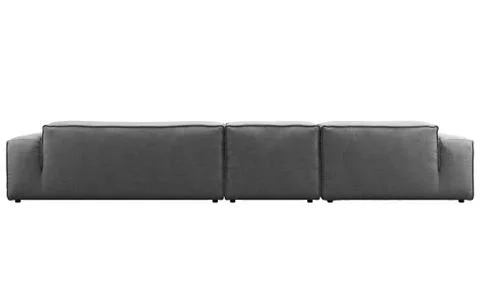 Modern dark gray fabric sofa. 3d render Stock Illustration