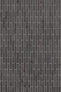 Modern dark grey brick wall texture with horizontal linear tiles for minimalist Stock Illustration