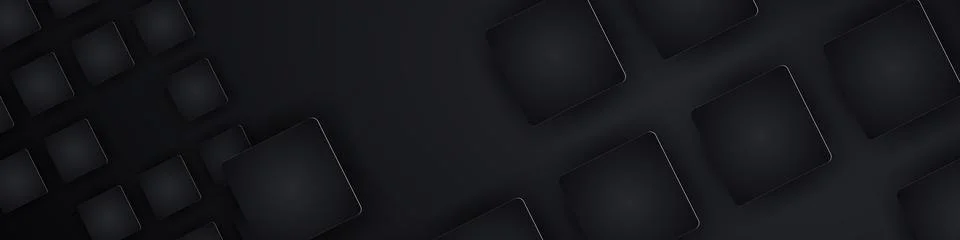 Modern dark neumorphism pattern background with isometric square blocks for UI Stockillustratie