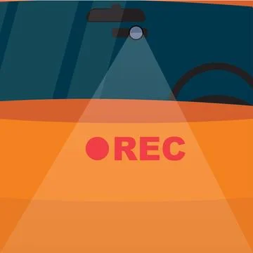 Modern dash camera used for recording road traffic 스톡 일러스트
