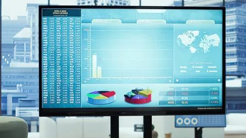 Modern dashboard with analytics and charts Stock Photos