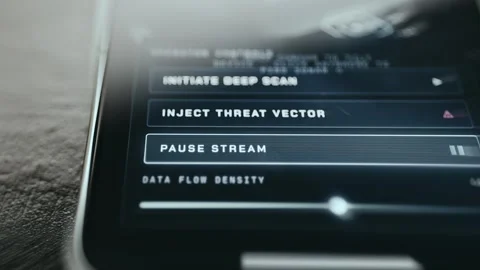 Modern Dashboard Showing Threat Vector Injection Control Panel - Modern Angle Stock Footage 336999985