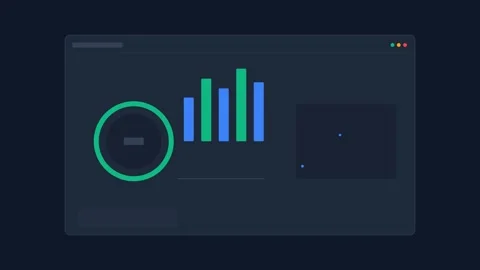 Modern Dashboard UI Mockup with Sequential Data Loading Gauges and Updating.. Stock Footage 346612439