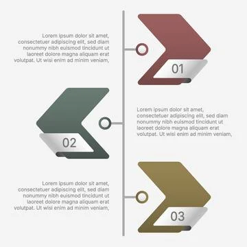 Modern data analysis infographic timeline with three steps layout Stock Illustration