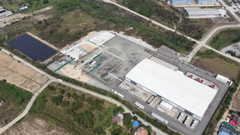 Modern data center building campus aerial view 스톡 동영상 329091348