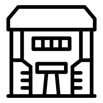 Modern data center building hosting servers and network equipment Ilustración de archivo