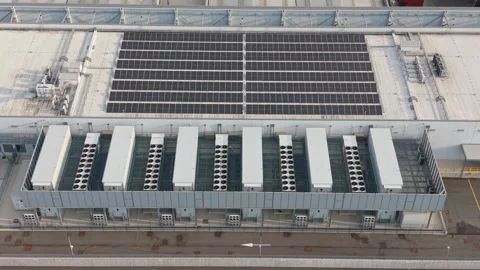 Modern Data Center Campus Aerial View Global Technology Hub Stock Footage 342184993