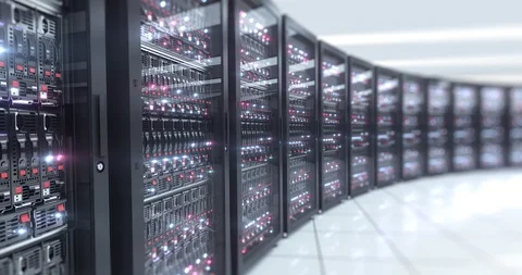 Modern data center. Cloud computing.Mining farm.4k UHD﻿ Stock Footage 89182005