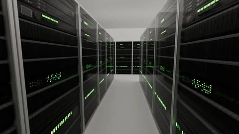 Modern data center room Stock Footage 331947400