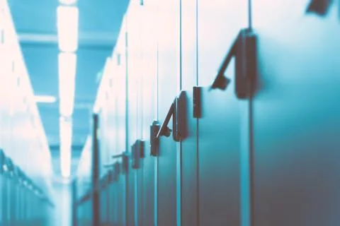 Modern data center room. Stock Photos