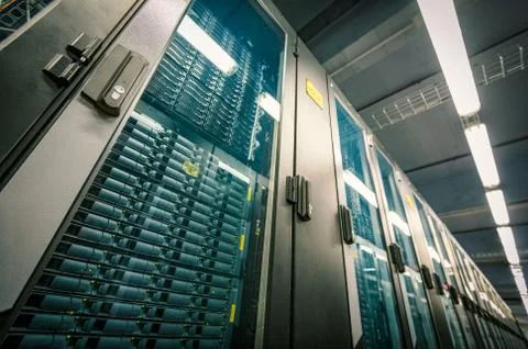 Modern data center room. Stock Photos