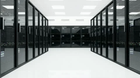 Modern Data Center Server Room 2 Stock Footage 22199942