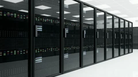 Modern Data Center Server Room 4 Stock Footage 22199962
