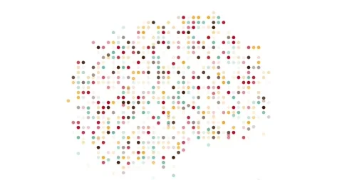 Modern Data Circles Create Macedonia Country Shape Stock Footage 318853785