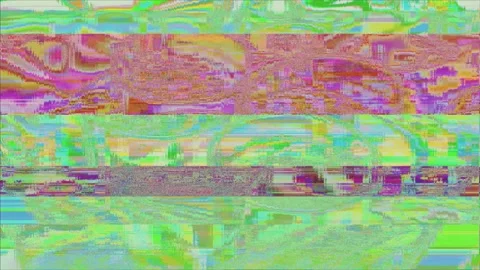 Modern data error shimmering cyberpunk iridescent background. Video stock 153239302