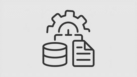 Modern data infrastructure line animation set Video stock 337776545