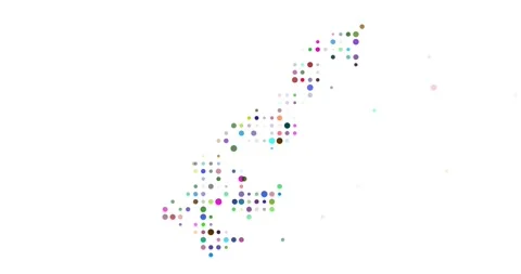 Modern Data Particle Map of Monaco Stock Footage 318779795
