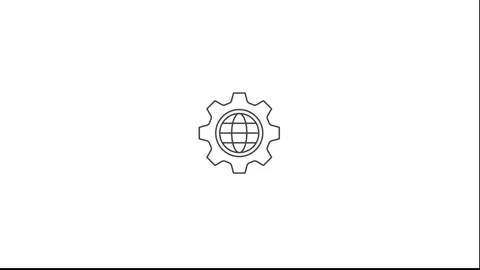 Modern data science analytics graph outline motion graphic asset Video stock 338216202