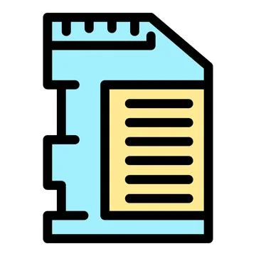 Modern data storage icon color outline vector Illustrazione stock