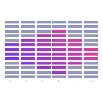 Modern data visualization with colorful gradient bars representing data insights Stock Illustration