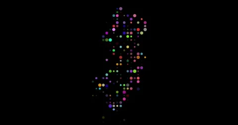 Modern Data Visualization of Falling Dots Creating New Jersey Outline Stock Footage 321942761