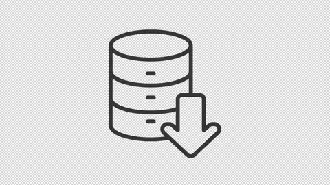 Modern database management systems line animation set Stock Footage 337776482