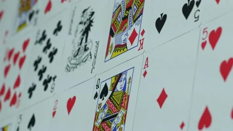 Modern deck of cards for playing poker Stock Footage 89545102