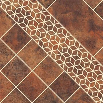 Modern decorative tile with geometric pattern. Stock Photos