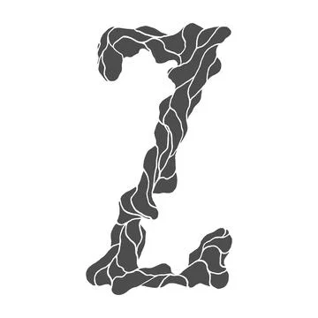 Modern decorative vector letter isolated on white background.Art font. Illustrazione stock