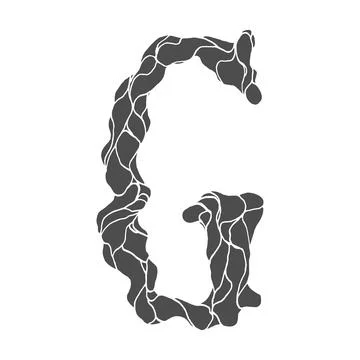 Modern decorative vector letter isolated on white background.Art font. Stock Illustration