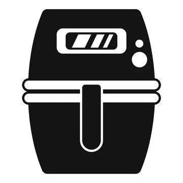 Modern deep fryer machine with digital timer displaying cooking time Illustrazione stock