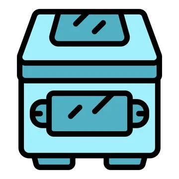 Modern deep fryer machine with viewing window and digital display Stock Illustration