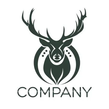 Modern deer logo Stock Illustration