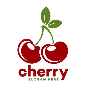 Modern delicious cherry logo. Vector illustration Stock Illustration