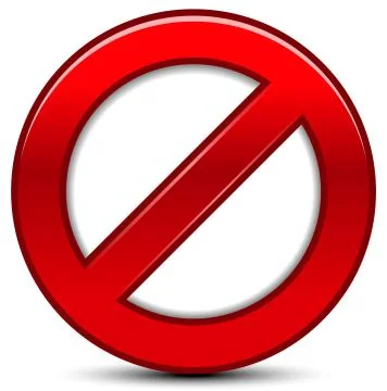 Modern deny, do not, don't sign Illustrazione stock