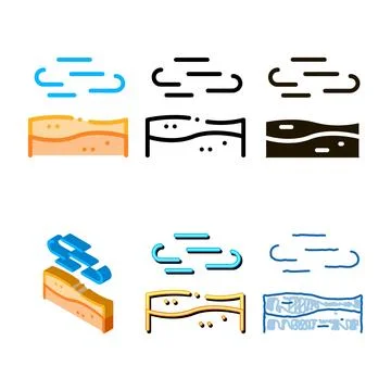 Modern desert wind icon vector outline Stock-Illustration