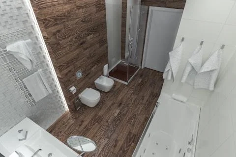 Modern design of a bathroom Stock Illustration