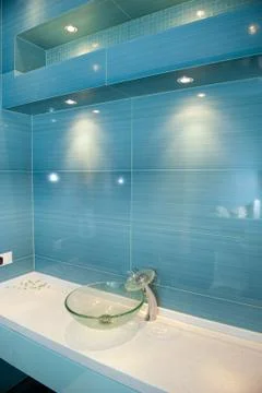 Modern design bathroom Interior Stock Photos