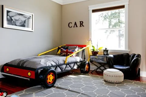 Modern design of boy room Stock Photos
