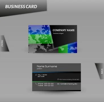 Modern design business card vector template Illustrazione stock
