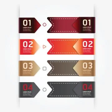 Modern design button tag blank rectangle labels set / can be used for infogra 库存插图