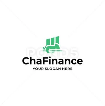 Modern design CHA FINANCE accounting logo design Clip Art 167571099