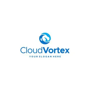 Modern design CLOUD VORTEX storm light logo design Stock Illustration
